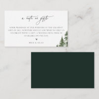 Een opmerking over geschenken Forest Wedding