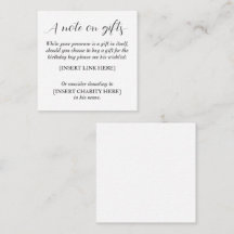 Een opmerking over geschenken