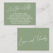 Een opmerking over moderne handschriftafstand: gro informatiekaartje (Voorkant / Achterkant)