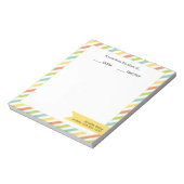 Een opmerking van de moeder van...Bright Stripes Notitieblok (Gedraaid)