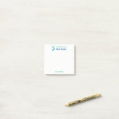 Een opmerking van de muziekdocent op maat van de m post-it® notes (Op bureau)