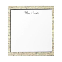 Een opmerking van de  muzikant op blad Music Note Notitieblok