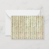 Een opmerking van de muzikant op blad Music Note Notitiekaartje (Achterkant)