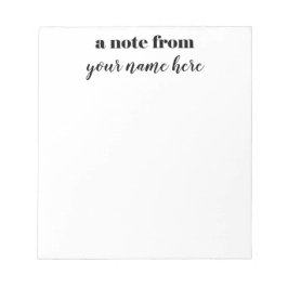 Een opmerking van een gepersonaliseerd Notitieblok