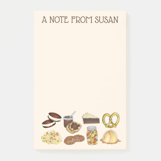 Een opmerking van gepersonaliseerde PA Dutch Amish Post-it® Notes (Voorkant)