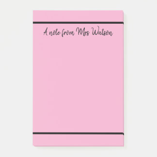 Een opmerking van Voeg de naam van de leerkracht t Post-it® Notes