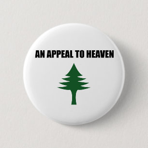 Een oproep aan de Hemelvlag, de Pine Tree Vlag Ronde Button 5,7 Cm