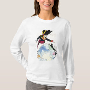 Een opslag op een Stride over het Wereldbol, 1803 T-shirt