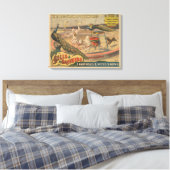 Een optredende zebu en pauw met clown trainer canvas afdruk (Insitu (Slaapkamer))