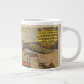 Een optredende zebu en pauw met clown trainer extra grote beker (Rechts)