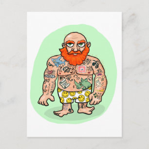 Een opvallende herenman briefkaart