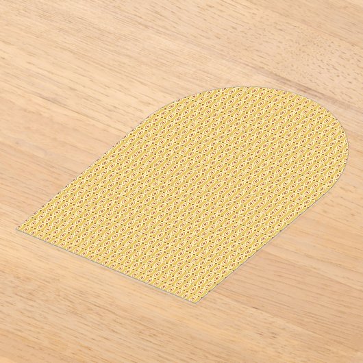 Een oranje en gele achtergrond met cirkels acryl uitnodigingen (Laagn)