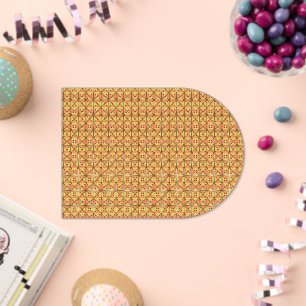 Een oranje en gele achtergrond met een motief acryl uitnodigingen