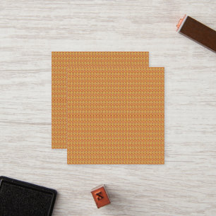 Een oranje en gele achtergrond met kleine stippen klantenkaartje