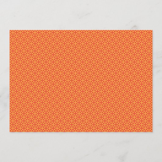 Een oranje en gele achtergrond met kleine vierkant programma (Achterkant)