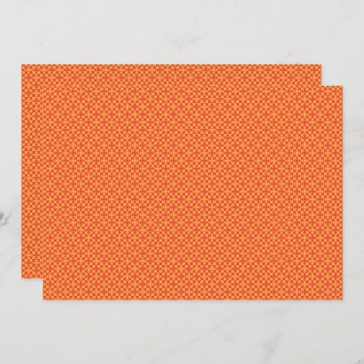Een oranje en gele achtergrond met kleine vierkant programma (Voorkant / Achterkant)