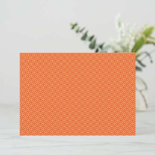 Een oranje en gele achtergrond met kleine vierkant programma (Staand voorkant)