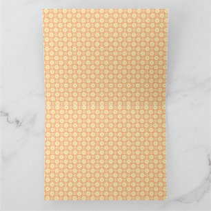 Een oranje en witte achtergrond met een motief bedankkaart