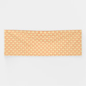 Een oranje en witte achtergrond met kleine vierkan spandoek (Horizontaal)
