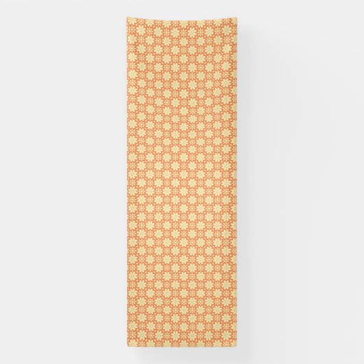 Een oranje en witte achtergrond met kleine vierkan spandoek (Verticaal)
