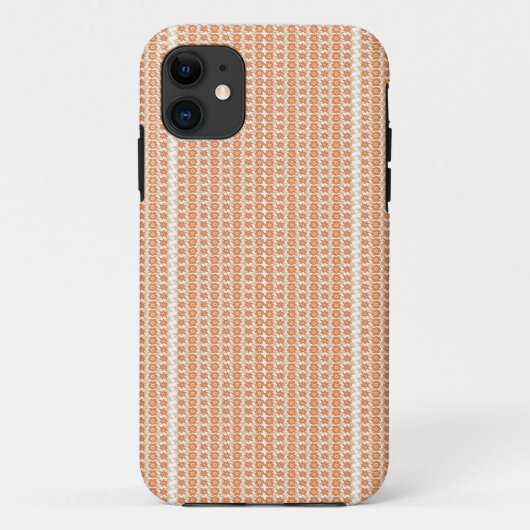 Een oranje en witte gestreepte achtergrond met kle Case-Mate iPhone case (Achterkant)