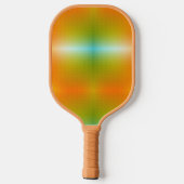 Een oranje pickleball-paddle met een gestructureer pickleball paddle (Achterkant)