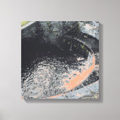 Een Oranje pool in Welshpool Canvas Afdruk (Voorkant)