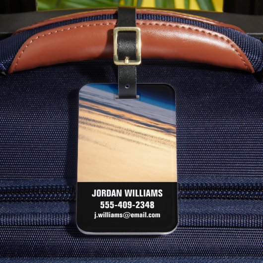 Een orbitale zonsondergang voor de kust van Baja C Bagagelabel (Voorkant Insitu 2)