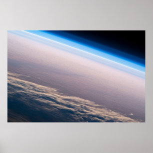 Een orbitale zonsondergang voor de kust van Cabo S Poster