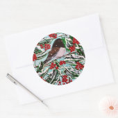 Een Oregon Junco in Holly! Ronde Sticker (Envelop)
