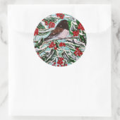 Een Oregon Junco in Holly! Ronde Sticker (Tas)