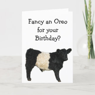 Een Oreo fancy? Belted Galloway Koe Kaart