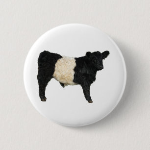 Een Oreo fancy? Belted Galloway Koe Ronde Button 5,7 Cm