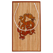 Een orientale draak in Bamboo Klein Cadeauzakje (Achterkant)