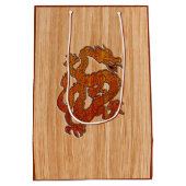 Een orientale draak in Bamboo Medium Cadeauzakje (Achterkant)