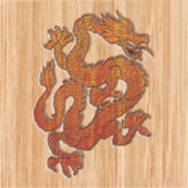 Een orientale draak in Bamboo Sticker (Voorkant)