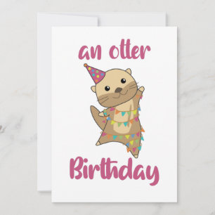 Een Otter Birthday wil graag een goede otter-volwa Kaart