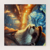 Een otter in de Sterrennacht Legpuzzel (Horizontaal)