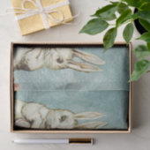 Een oud afbeelding paaskonijnen tissuepapier (Geschenk)