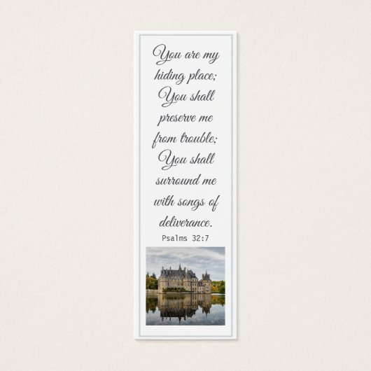 Een oud  herfsttoren Elegant Bijbelvers Mini Visitekaartjes (Voorkant)