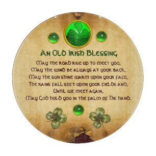 Een oud Iers "Blessing Parchment" Snijplank