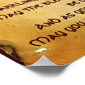 Een oud Iers verbijsterend perkament voor Luck Poster (Hoek)