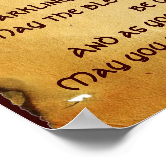 Een oud Iers verbijsterend perkament voor Luck Poster (Hoek)