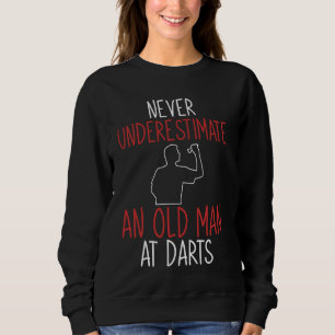Een oud Man bij Darts Boy Funny Dart Trui