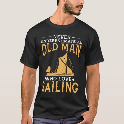 Een oud Man dat van het verkopen houdt T-shirt (Voorkant)