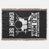 Een oud Man met trommelset Deken (Voorkant)