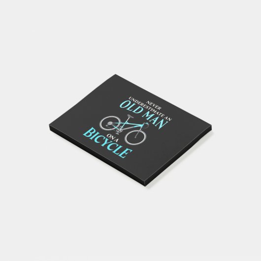 Een oud Man op een fiets Post-it® Notes (Schuin)