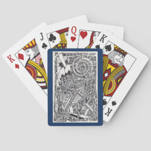 Een oud spel pokerkaarten