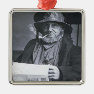 Een oud zout metalen ornament