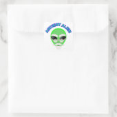 Een oude Alien Vierkante Sticker (Tas)